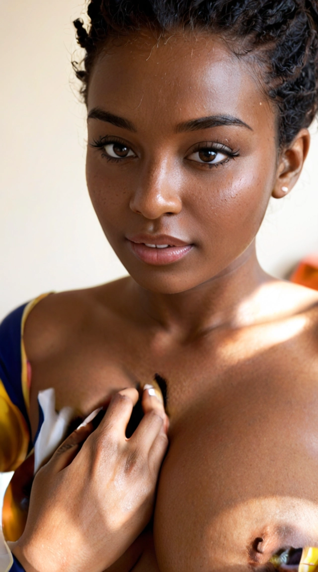 the woman is african