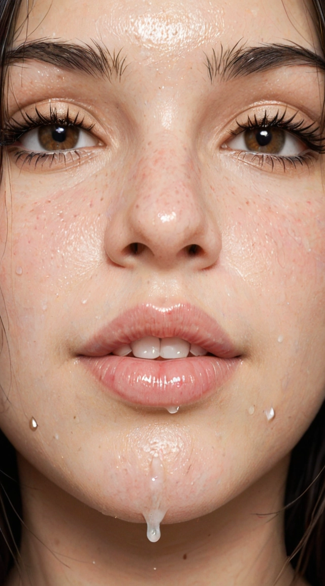 Flickerspark getting loads of cum on her face