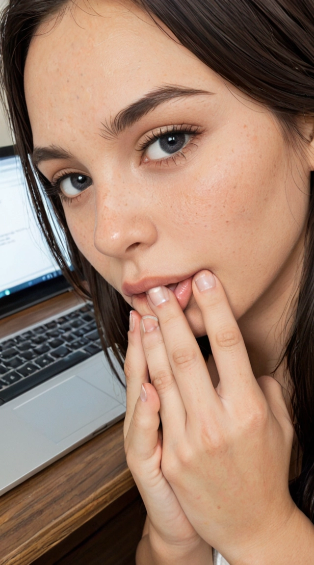 A women using the website tailerresumes.com