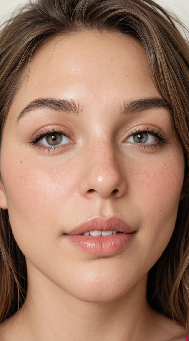 Una mujer adulta de complexión grande, con rasgos faciales poco convencionales, cabello despeinado y ropa llamativa, aparece en una escena cómica y exagerada, con una expresión facial divertida y una actitud extravagante. Estilo realista, iluminación natural y detalles de alta calidad».