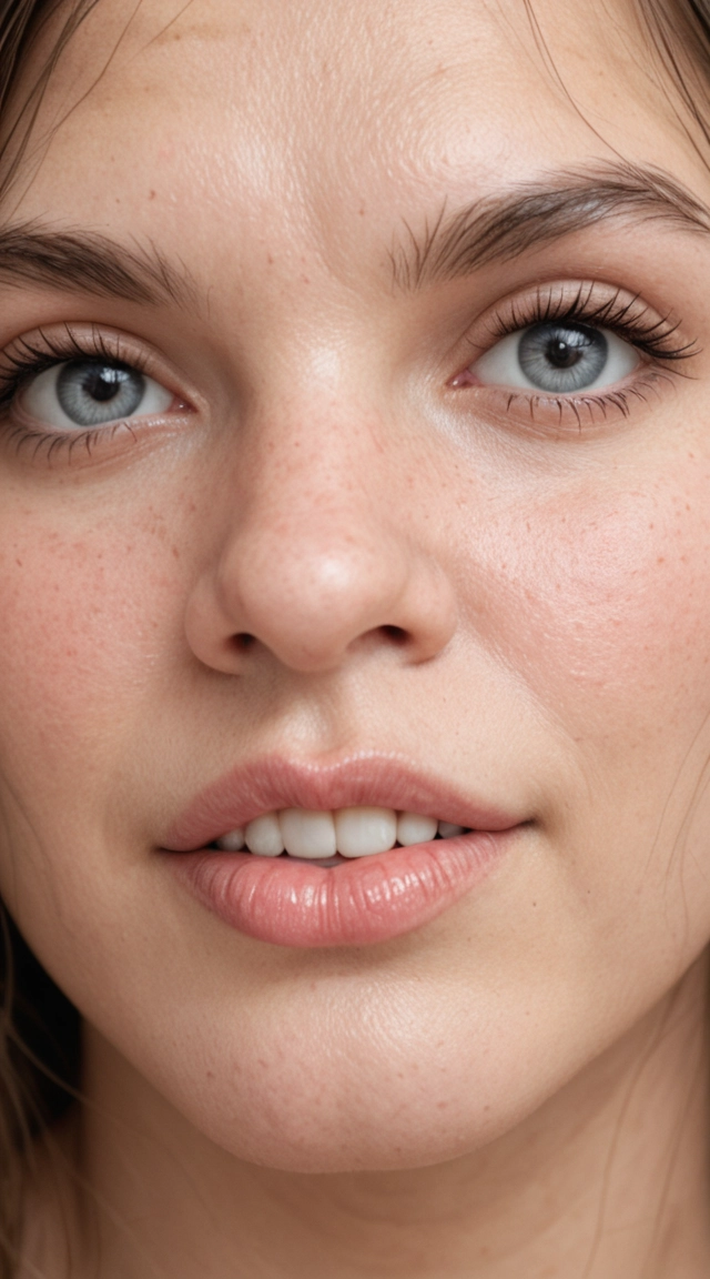 Una mujer adulta de complexión grande, con rasgos faciales poco convencionales, cabello despeinado y ropa llamativa, aparece en una escena cómica y exagerada, con una expresión facial divertida y una actitud extravagante. Estilo realista, iluminación natural y detalles de alta calidad».
