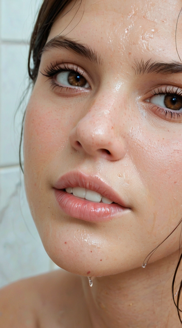 Latina is fingering herself in the shower
