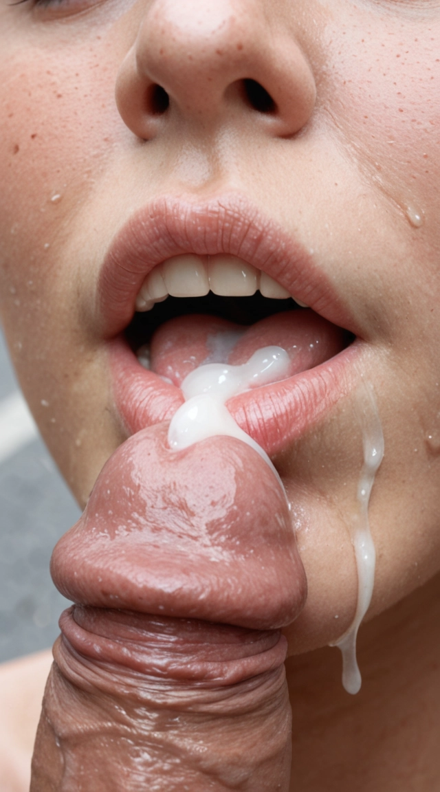 A hot female getting cum on face, Very hot, sticky cumshot, in public, naked, Very big penis, small breasts, around of 18 years of age, lewd female, cum lover